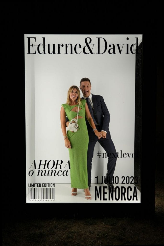 Cabinas fotográficas en la boda de Edurne y David