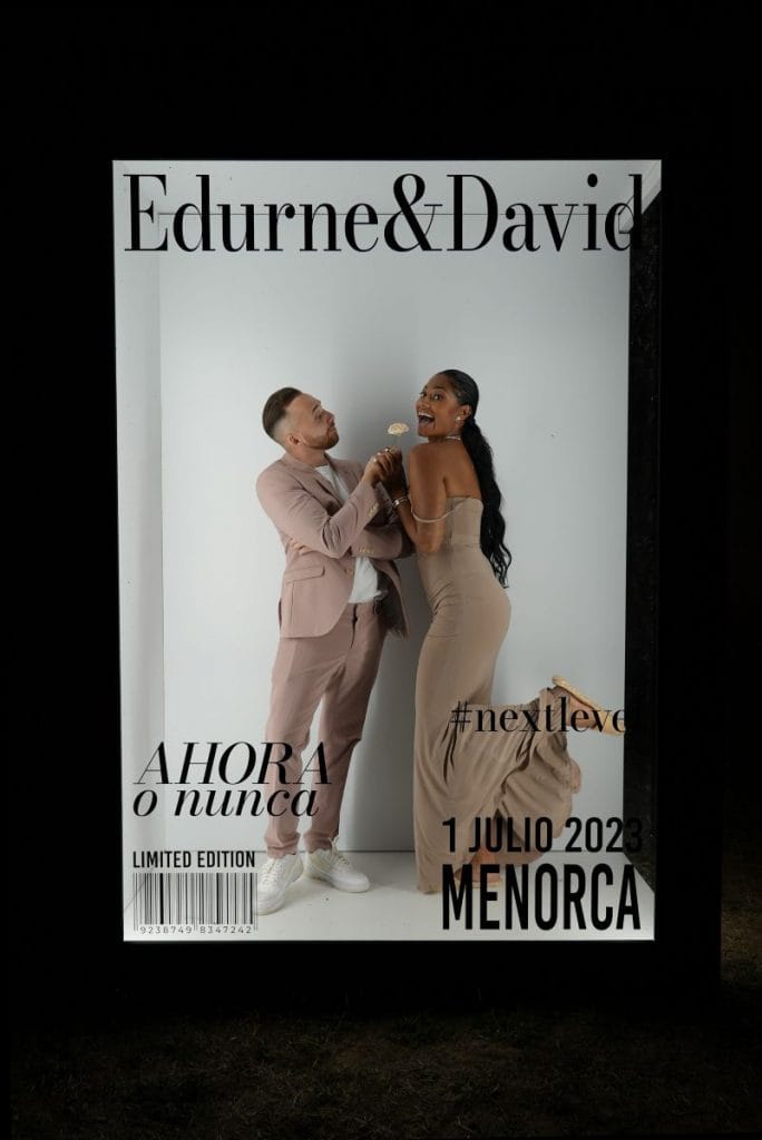 Cabinas fotográficas en la boda de Edurne y David