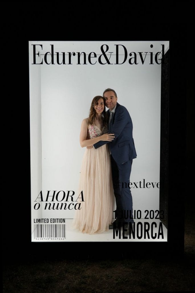 Cabinas fotográficas en la boda de Edurne y David