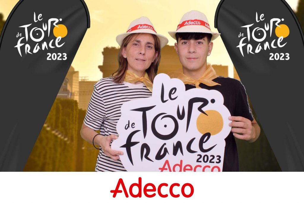 fotomatón evento Adecco en el Tour de Francia 2023